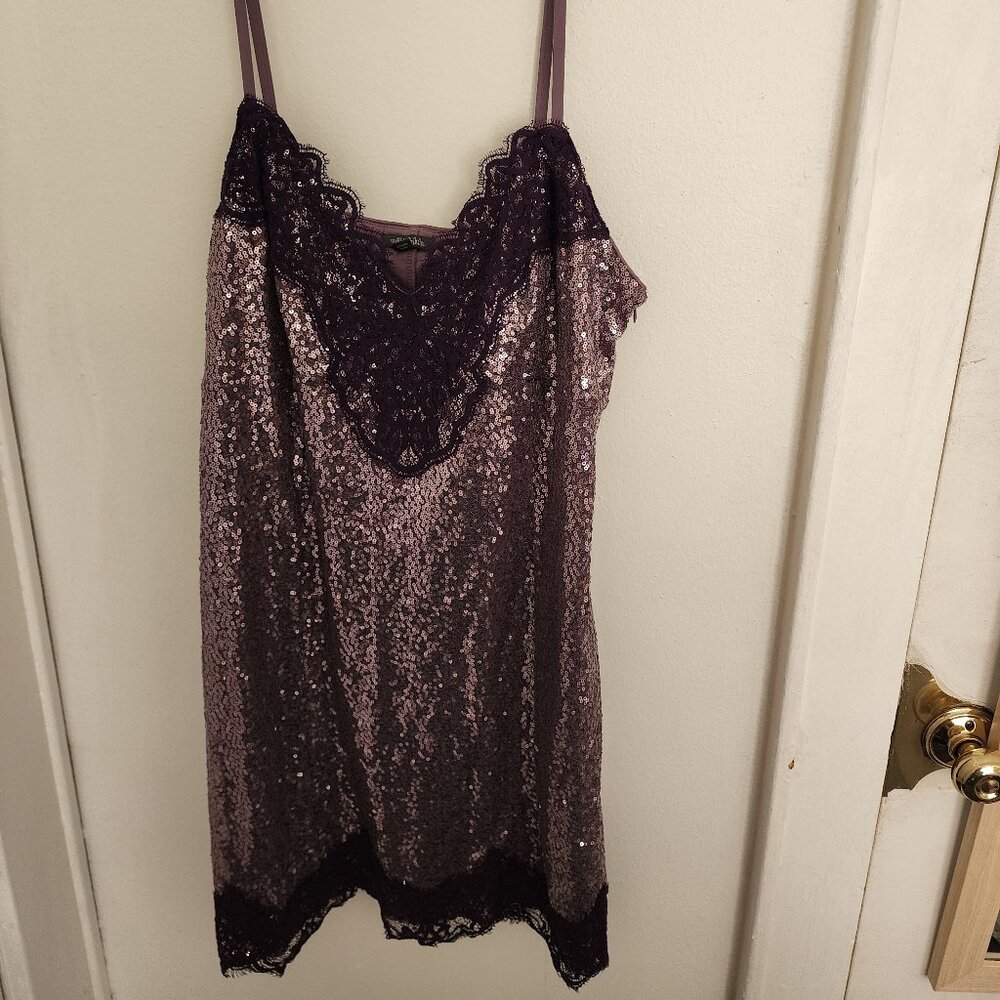 Gorgeous 90's Sequin Spaghetti Strap Mini Dress